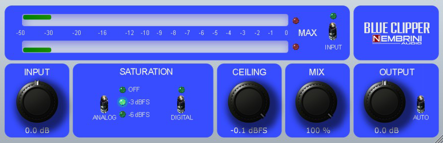 Nembrini Audio has released Blue Clipper plugin for Mac & Win. The intro is 75% off.